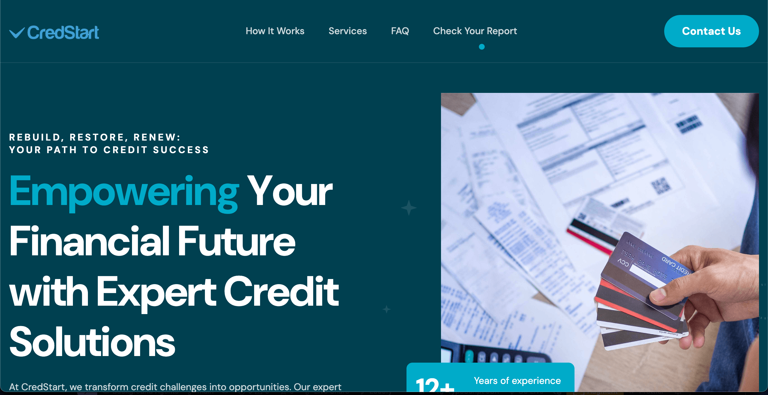 CredStart website screenshot