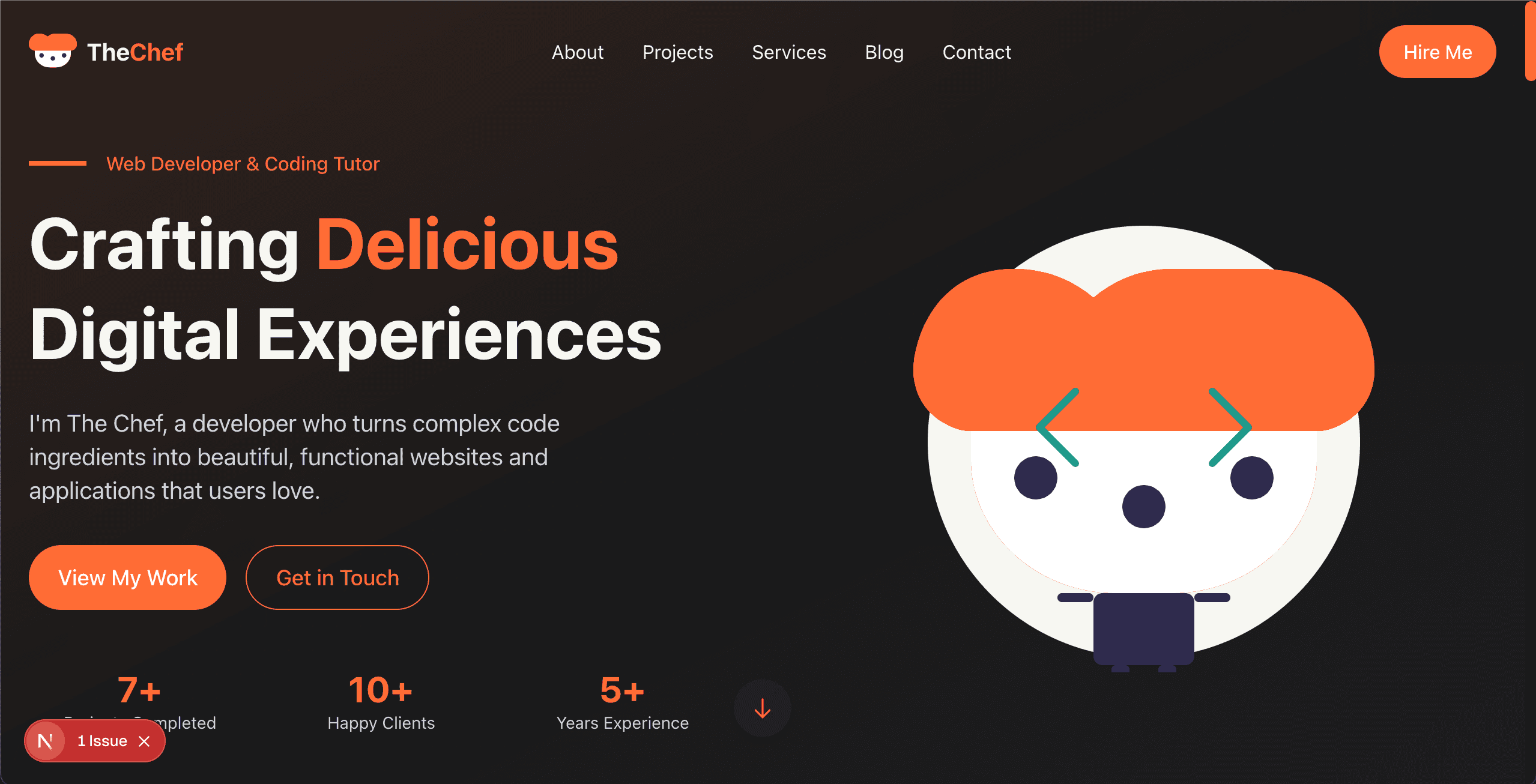 Portfolio website screenshot